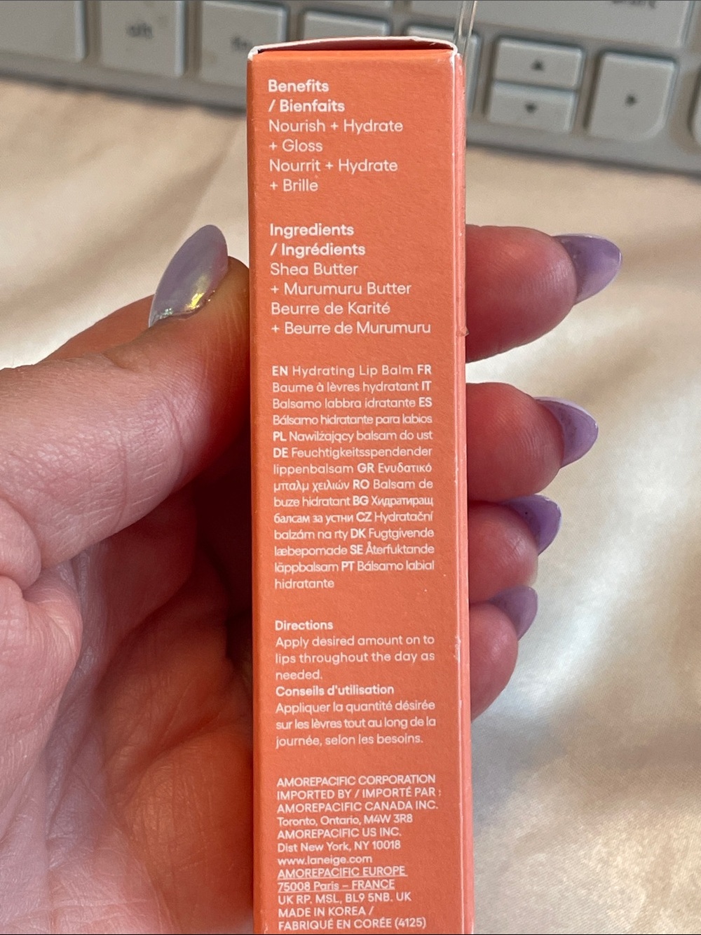 LANEIGE Lip Glowy Balm Grapefruit 0.35oz $19 MSRP - Picture 6 of 8